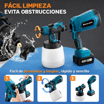 PISTOLA INALÁMBRICA PAINTMASTER PRO™ + REGALO 48W - ACABADOS PRO EN SEGUNDOS 🎨