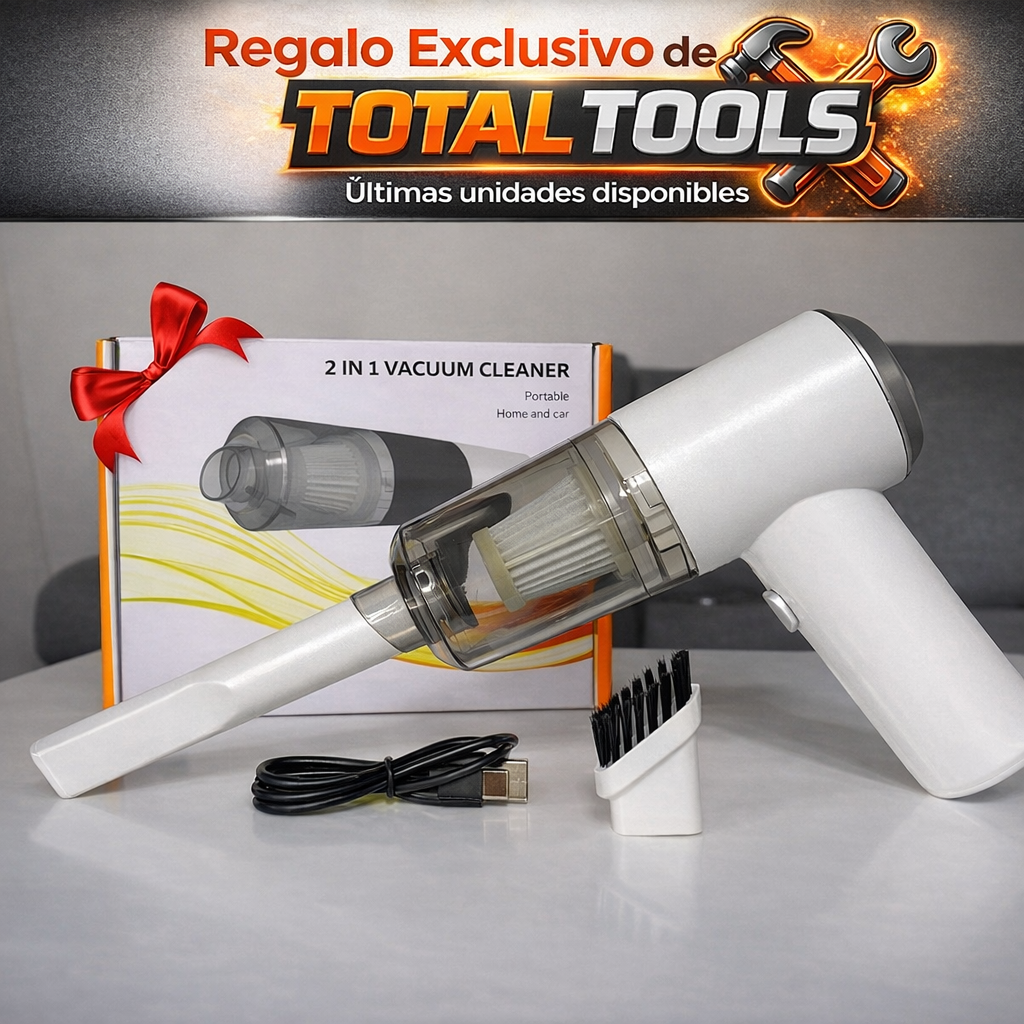 COMBO : Hidrolavadora + (Aspiradora Portátil + Doble Batería + Maletín)