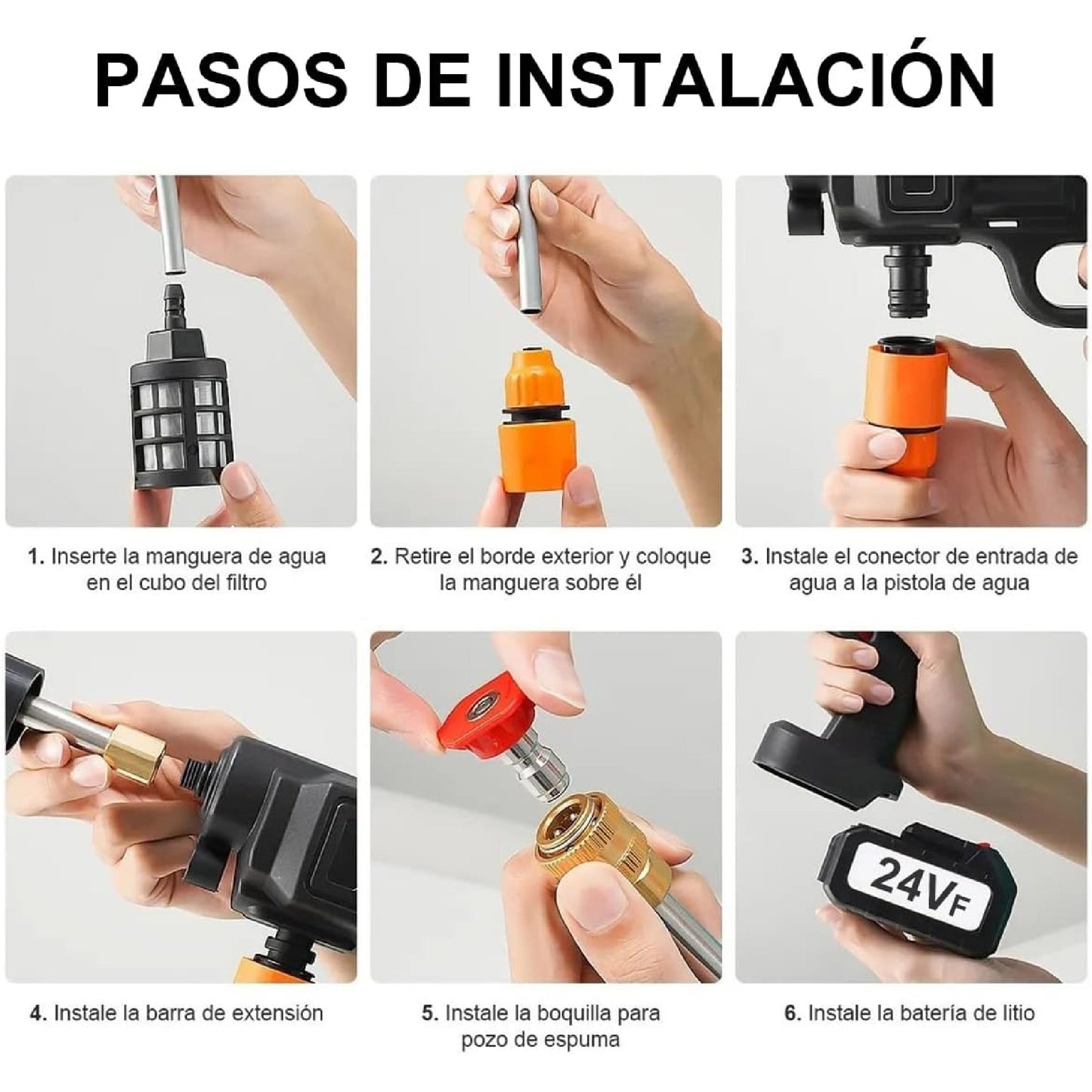 COMBO : Hidrolavadora + (Aspiradora Portátil + Doble Batería + Maletín)